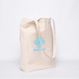 Sac coton réutilisable personnalisé 38x42 CM | TOTE BAG EN COTON | IMPRESSION EN SÉRIGRAPHIE SUR DEUX FACES EN UNE COULEUR