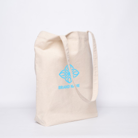 Customized Personalized reusable cotton bag 38x42 CM | TOTE COTTON BAG | SCREEN PRINTING ON TWO SIDES IN ONE COLOUR