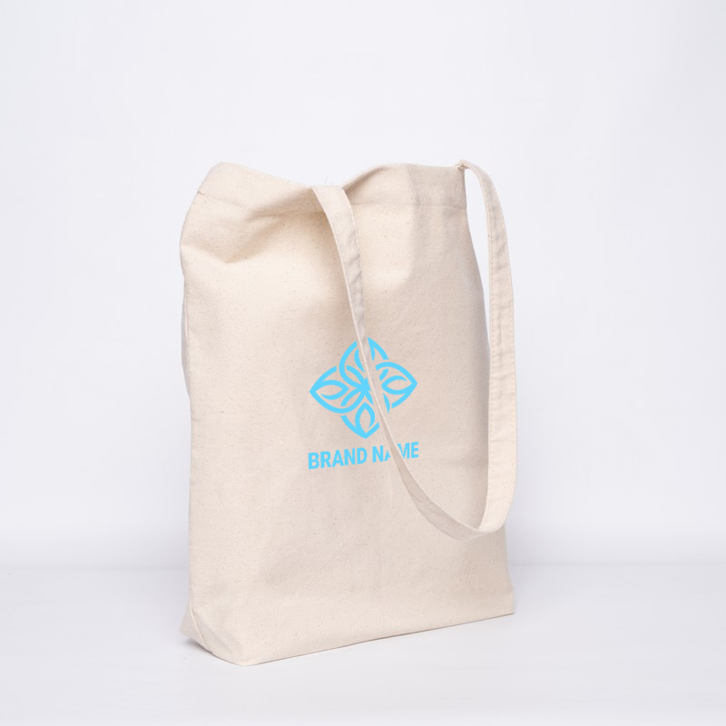 Customized Personalized reusable cotton bag 38x42 CM | TOTE COTTON BAG | SCREEN PRINTING ON TWO SIDES IN ONE COLOUR