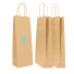 Customized 14x09x38 14x09x38 CM | SAFARI PAPER BAG FOR BOTTLES | FLEXO PRINTING IN ONE COLOR ON PRE-DETERMINED AREAS ON BOTH ...