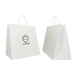 Sac papier personnalisé Safari 32x20x33 CM | SAC PAPIER SAFARI FOND LARGE | IMPRESSION FLEXO EN UNE COULEUR SUR LES 2 FACES