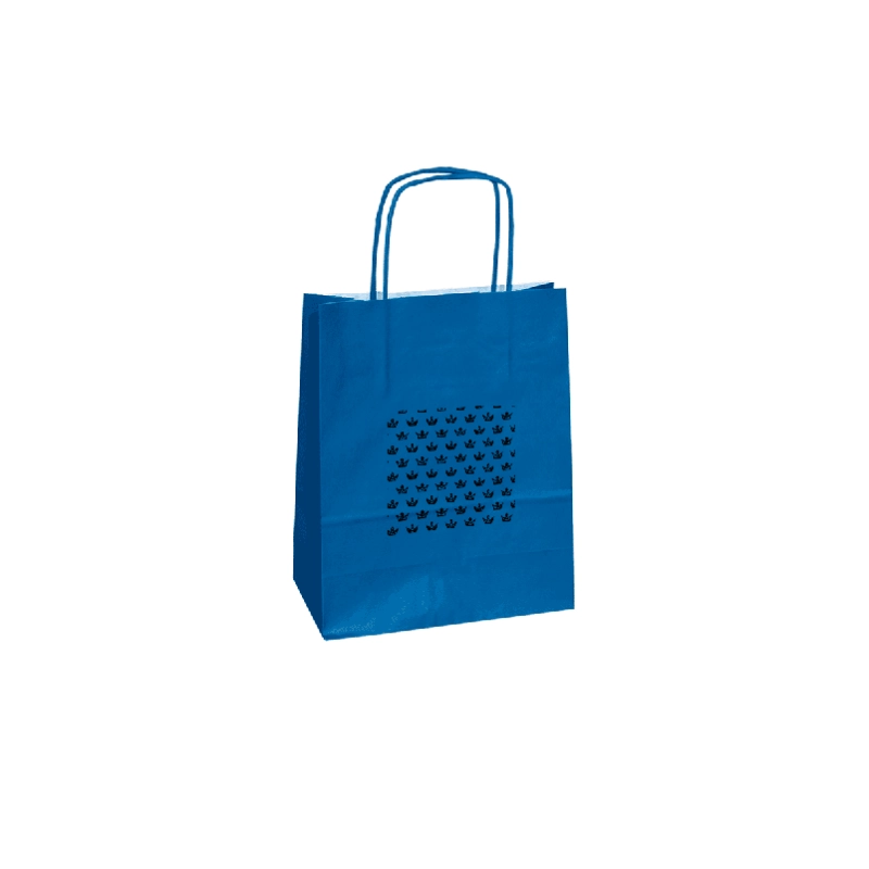 Customized 18X07X24 18X07X24 CM | PAPER BAG SAFARI | FLEXO PRINTING IN ONE COLOR ON PRE-DEFINED AREAS ON BOTH SIDES