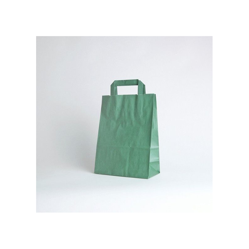 Customized Machine Made Paper Bags Colored Kraft Flat handles bag