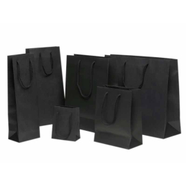 Customized Machine Made Paper Bags Black Noblesse Bag