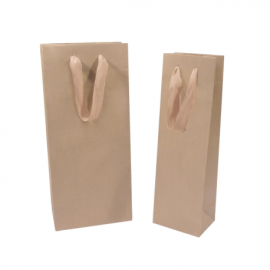 Sacs avec poignées de corde ou en ruban Sacs bouteilles kraft