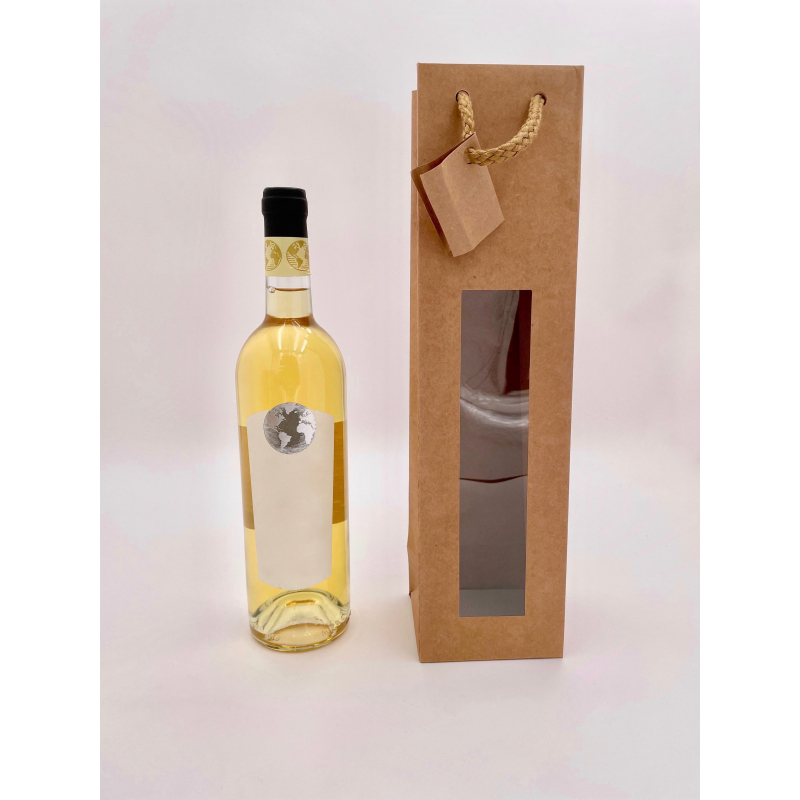 Sacs Sac bouteilles kraft avec fenêtre
