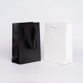 Sacs avec poignées de corde ou en ruban Sac papier Noblesse plastifié