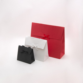 Customized Paper pouches Gift bag with Kelly handles