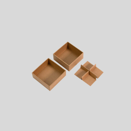 TWINPART | 6X6X2,9 CM | CAIXA RÍGIDA DE DUAS PEÇAS