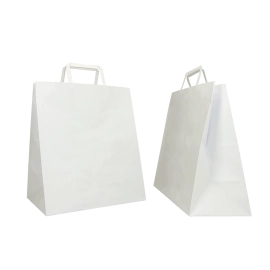 SAC BOX KRAFT BLANC AVEC IMPRESSION - Sac papier personnalisé Box |...