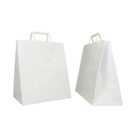 SAC BOX KRAFT BLANC AVEC IMPRESSION - Sac papier personnalisé Box |...