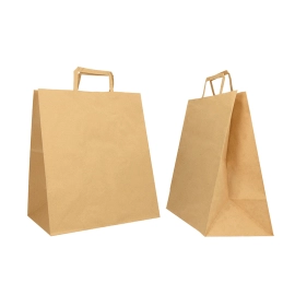 NATURAL KRAFT BOX BAG WITH FLAT HANDLES - Box | Centuryprint