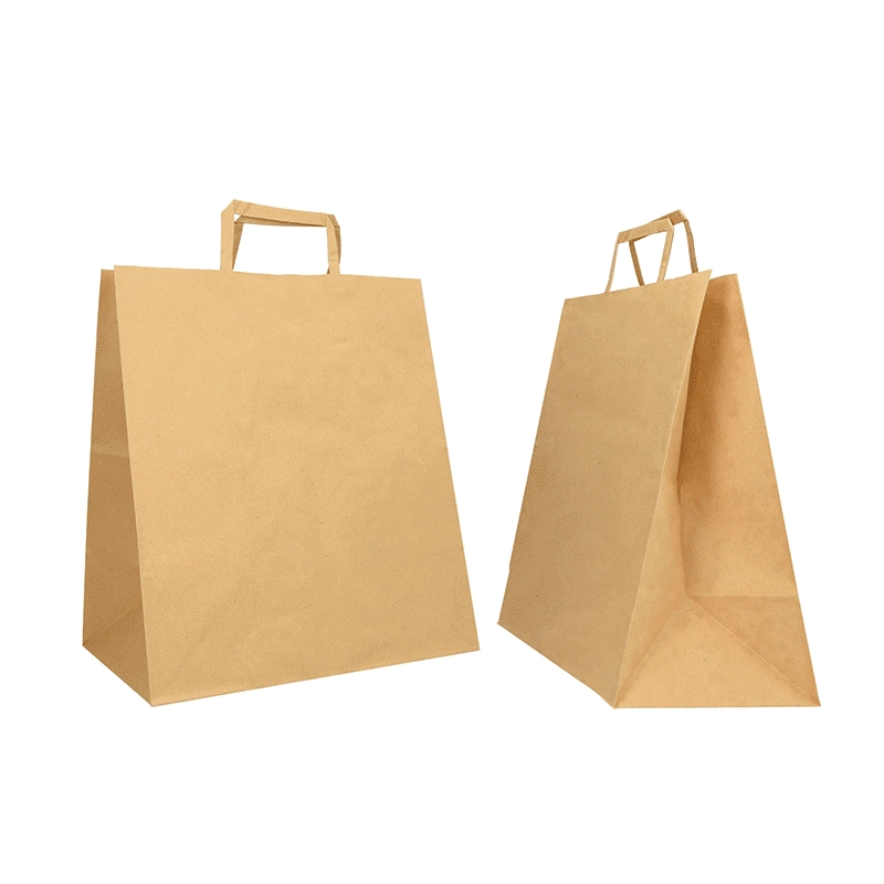 NATURAL KRAFT BOX BAG WITH FLAT HANDLES - Box | Centuryprint