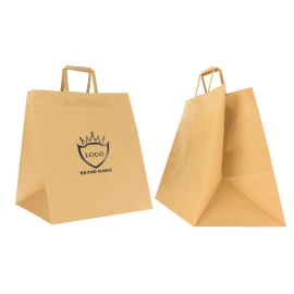 NATURAL KRAFT BOX BAG WITH FLAT HANDLES - Box | Centuryprint