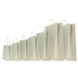 COLORED SAFARI PAPER BAG WITH TWISTED HANDLES - Personalized shoppi...