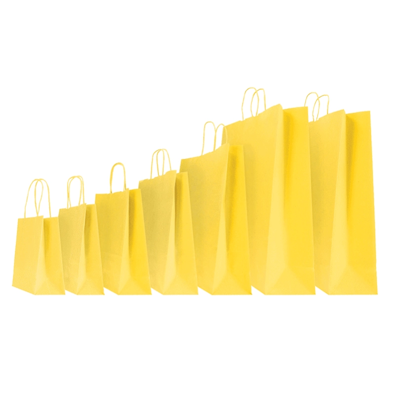 COLORED SAFARI PAPER BAG WITH TWISTED HANDLES - Personalized shoppi...