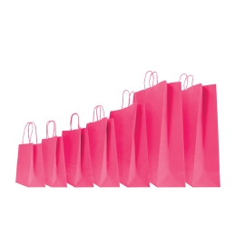 COLORED SAFARI PAPER BAG WITH TWISTED HANDLES - Personalized shoppi...