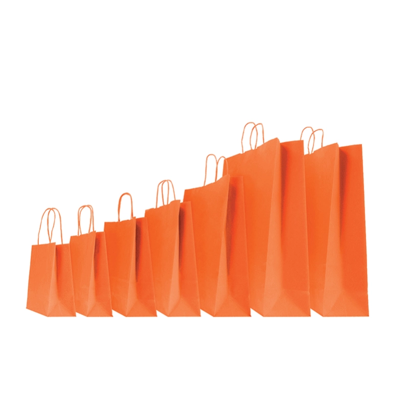 COLORED SAFARI PAPER BAG WITH TWISTED HANDLES - Personalized shoppi...