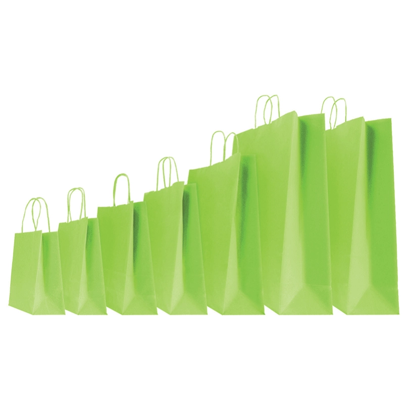 COLORED SAFARI PAPER BAG WITH TWISTED HANDLES - Personalized shoppi...