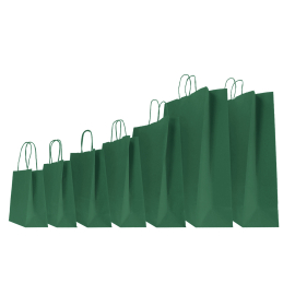 SAC PAPIER SAFARI COLORÉ AVEC POIGNÉES TORSADÉES - Sac papier perso...