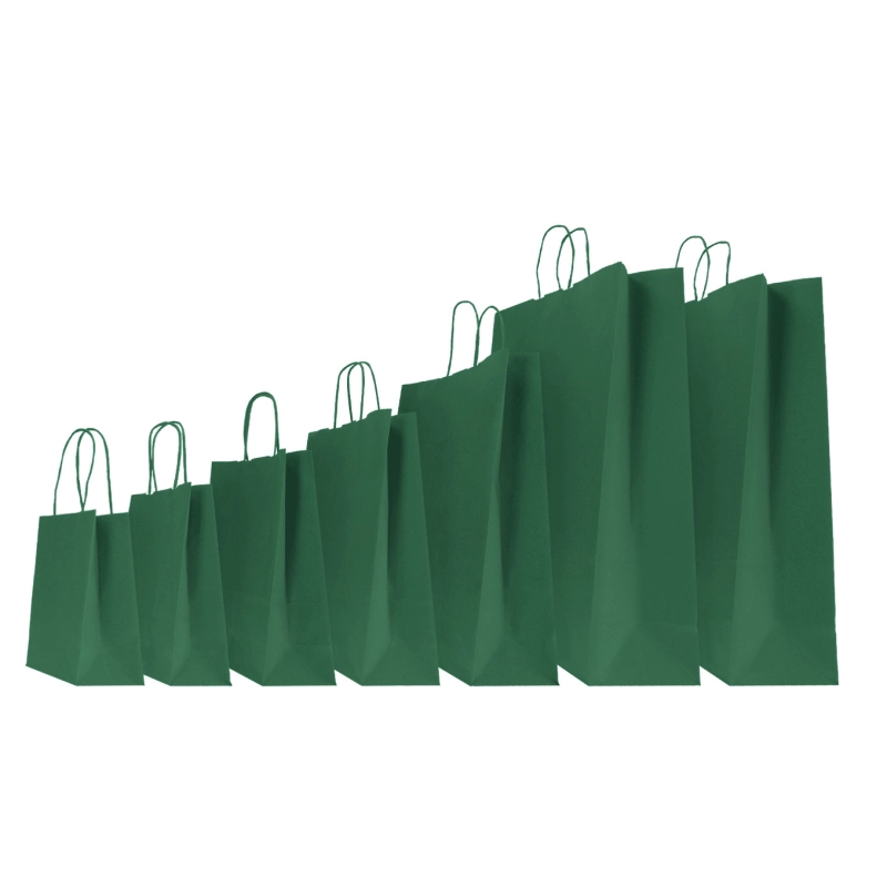 COLORED SAFARI PAPER BAG WITH TWISTED HANDLES - Personalized shoppi...