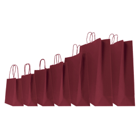 SAC PAPIER SAFARI COLORÉ AVEC POIGNÉES TORSADÉES - Sac papier perso...