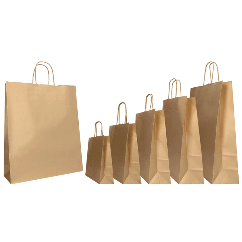 COLORED SAFARI PAPER BAG WITH TWISTED HANDLES - Personalized shoppi...