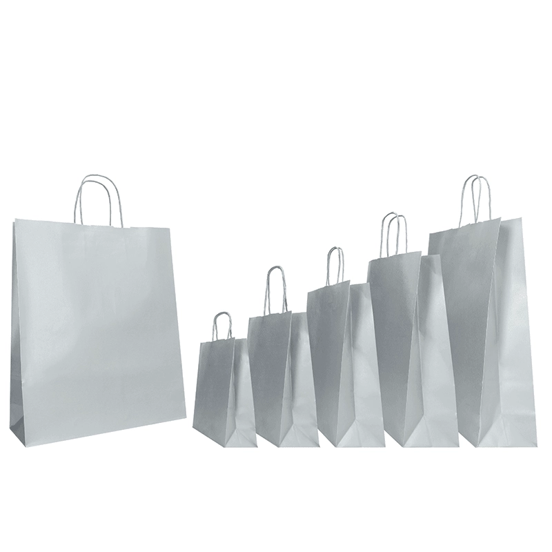 COLORED SAFARI PAPER BAG WITH TWISTED HANDLES - Personalized shoppi...