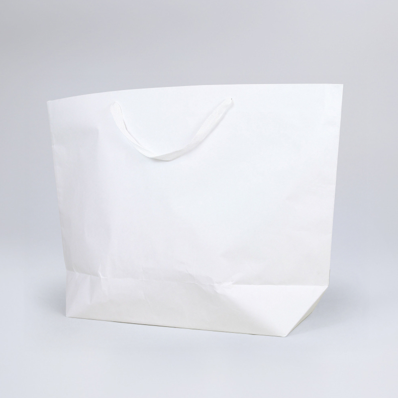 Sac en papier ciment - papier kraft et blanc
