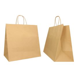 SAC PAPIER SAFARI COLORÉ AVEC POIGNÉES TORSADÉES