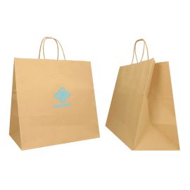 SAC PAPIER SAFARI COLORÉ AVEC POIGNÉES TORSADÉES
