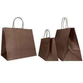 SAC PAPIER SAFARI COLORÉ AVEC POIGNÉES TORSADÉES