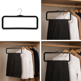 Premium Closed-Loop Frame Hanger with Metal Swivel Hook | Black | 4...