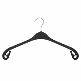 Premium Plastic Hanger | Chrome Swivel Hook | Non-Slip Contoured No...