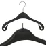 Premium Plastic Hanger | Chrome Swivel Hook | Non-Slip Contoured No...