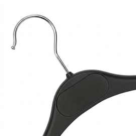 Premium Plastic Hanger | Chrome Swivel Hook | Non-Slip Contoured No...