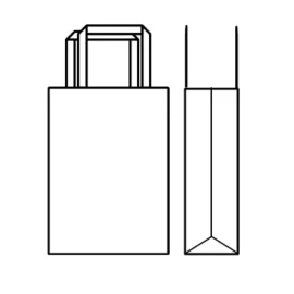PAPER BAG FLAT HANDLE | 18X08X25