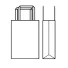 PAPER BAG FLAT HANDLE | 18X08X25