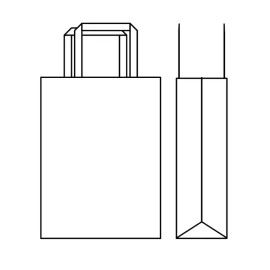 SAC PAPIERPOIGNÉE PLATE | 26X11X35