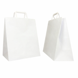 SAC PAPIER POIGNÉE PLATE | 28x17x32 - Box | Centuryprint