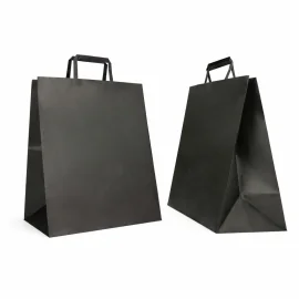SAC PAPIER POIGNÉE PLATE | 28x17x32 - Sac papier personnalisé Box |...