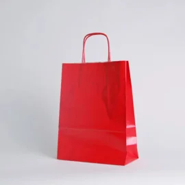 TWISTED HANDLE PAPER BAG | 14x09x21 - Personalized shopping bag Saf...