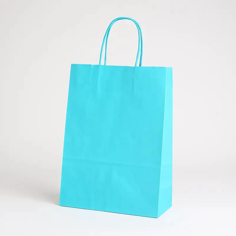 SAC PAPIER POIGNÉE TORSADÉES| 14x09x21 - Sac papier personnalisé Sa...