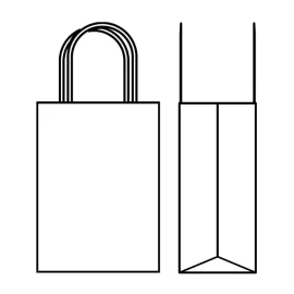 TWISTED HANDLE PAPER BAG | 14x09x21 - Personalized shopping bag Saf...