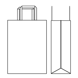 SAC PAPIERPOIGNÉE PLATE | 32X16X44
