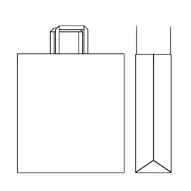 PAPER BAG FLAT HANDLE | 45X15X50