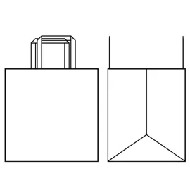 PAPER BAG FLAT HANDLE | 36X32X36