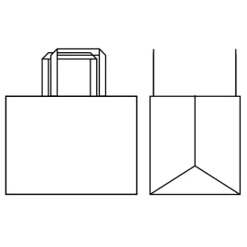 PAPER BAG FLAT HANDLE | 32X22X24