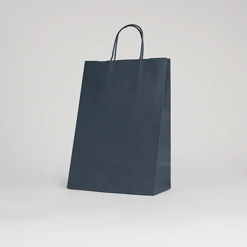 SAC PAPIER POIGNÉE TORSADÉES| 18x08x24 - Sac papier personnalisé Sa...