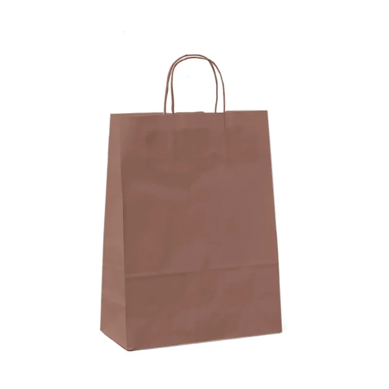 SAC PAPIER POIGNÉE TORSADÉES| 18x08x24 - Sac papier personnalisé Sa...